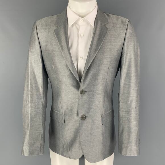 CALVIN KLEIN COLLECTION Size 36 Grey Notch Lapel Sport Coat - Picture 1 of 6